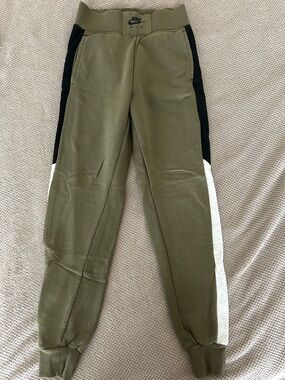 Women’s Nike Olive Green Colorblock Jogger Pants